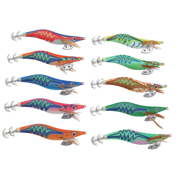 Squid Jigs Lure, Fishing Wood Shrimp Lure Special Cloth Fine