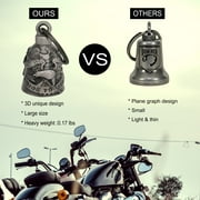 Dream Apparel 【2Pack】Motorcycle Bells for Biker Good Luck Riding Bells with Hanger Motorcycle Accessory or Keychain for Luck