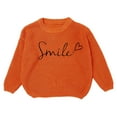 thumbnail image 4 of HXWCHs Girls' Ruffled Crewneck Sweater Knit Cute Fall School Outfit 2-3 Years Orange, 4 of 4