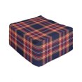 thumbnail image 1 of Plaid Rectangle Pouf, Traditional Pattern from Scotland Vivid and Geometric Cultural Design Abstract Look, Foot Stool for Living Room Office Ottoman with Cover, 25", Multicolor, by Ambesonne, 1 of 4