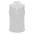 thumbnail image 5 of T Shirts For Women Womens Tops Summer Fashion Casual Sleeveless Solid Color Large Button Double Pocket Lapel Lined Clothes, 5 of 5