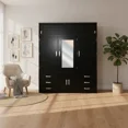 thumbnail image 1 of Ropero Mueble Armario Guardarropa Closet chocolate Mateo Reinicia 21 Muebles, 1 of 7