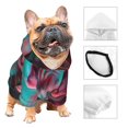 thumbnail image 3 of Fotbe Psychedelic Hairless Cat Sudadera con Estampado para Perros Pequeños – Suéter con Capucha para Mascotas, Tela Suave de Forro Polar con Bolsillo-Small, 3 of 7