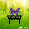 thumbnail image 4 of Craftnamesign Custom Butterfly Memorial Metal Garden Stake Decor, Cemetery Plaque for Mom Loss, 4 of 4