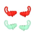 thumbnail image 3 of Bouchons d'Oreilles Antibruit, Isolation Acoustique en Silicone Rouge Vert Réutilisable Embouts d'Oreilles de Sommeil pour Voyage à Domicile, 3 of 8
