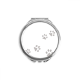 thumbnail image 1 of Empreinte de Chat Grise Empreinte de Patte Artistique Miroir Compact Rond Portable de Poche en Verre, 1 of 3