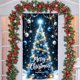 thumbnail image 1 of Christmas Door Cover Santa Claus Pattern Holiday Decoration for Front Door Indoor Wall Tabletop Festive Party Home Decorations, 1 of 6