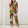 thumbnail image 2 of Fotbe Sloth on the Branch Pattern Long Sleeve Pajama Set for Women,Sleepwear Set,2-piece Loungewear Set,Soft PJs Comfy Nightwear with Pockets -Small, 2 of 7