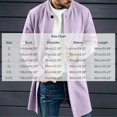 thumbnail image 3 of Rvwovn Men's Trench Jacket Button Down Long Sleeve Mid-Length Outerwear for Fall Winter Casual Leisure, 3 of 5