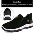 thumbnail image 4 of Mens Hiking Shoes Laceless Suede Breathable Slip Resistant Boots Lightweight Sneakers for Outdoor Activity Hiking Walking, 4 of 7