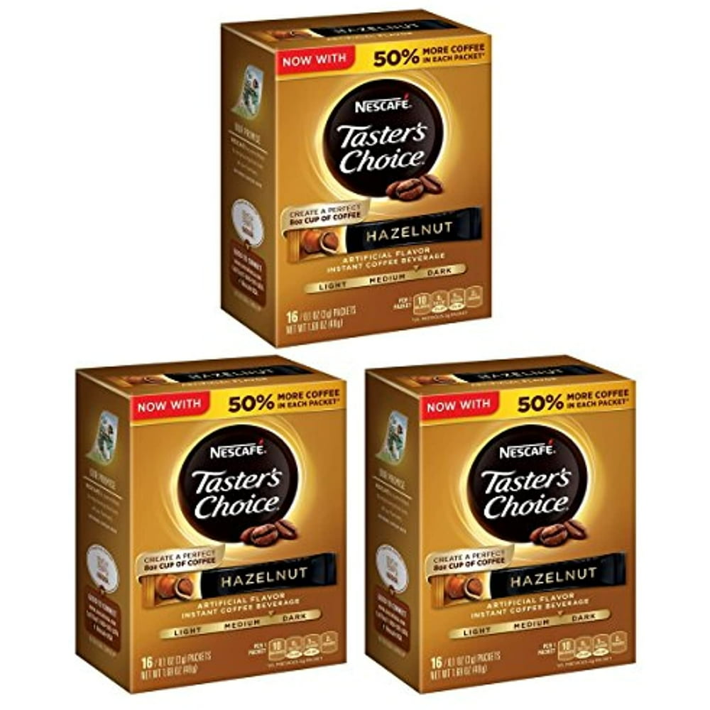 NESCAFE TASTER'S CHOICE Hazelnut Instant Coffee Beverage, 0.1 ounce 16