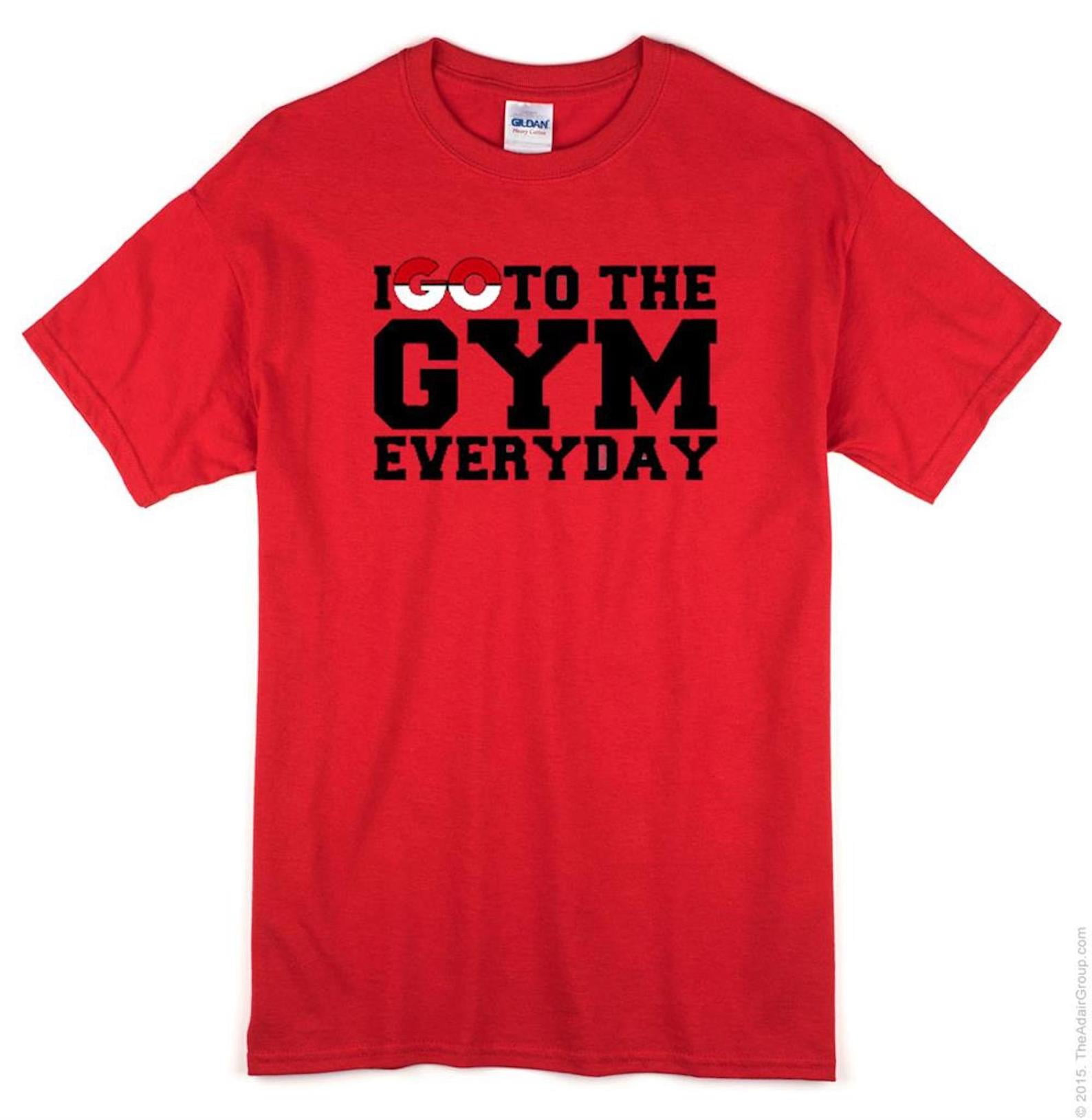 Pokémon Go Pikachu Unisex Women and Men Graphic T-shirt Go to gym Red XL -