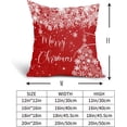 thumbnail image 5 of Christmas Throw Pillow Covers 18x18 Inch Set of 2 Red Winter Snowflakes Pillow Covers Merry Christmas Farmhouse Pillowscase Polyester Linen Square Cushion Covers for Sofa Couch Bedroom Home Decoration, 5 of 6