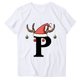 thumbnail image 2 of Puntoco Camiseta informal de manga corta con cuello redondo y estampado a la moda para mujer, 2 of 4