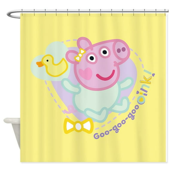 CafePress - Peppa Pig: Goo Goo Goo Oink! - Unique Fabric Shower Curtain 70" x 72"