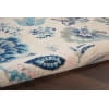 Serene Modern Floral Ivory/Light Blue 5'3" x 7'3" Area Rug, (5' x 7')