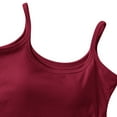 thumbnail image 4 of Kaemgyyd Camisole Tops for Women Spaghetti Strap Sleeveless Basic Layering Shirts Breathable Solid Crew Neck Tee with Built in Bra, 4 of 5