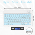 thumbnail image 4 of Ultra-Slim Bluetooth rechargeable Keyboard for MatePad Pro 10.8 5G (2019) and all Bluetooth Enabled iPads, iPhones, Android Tablets, Smartphones, Windows pc - Sky Blue, 4 of 5
