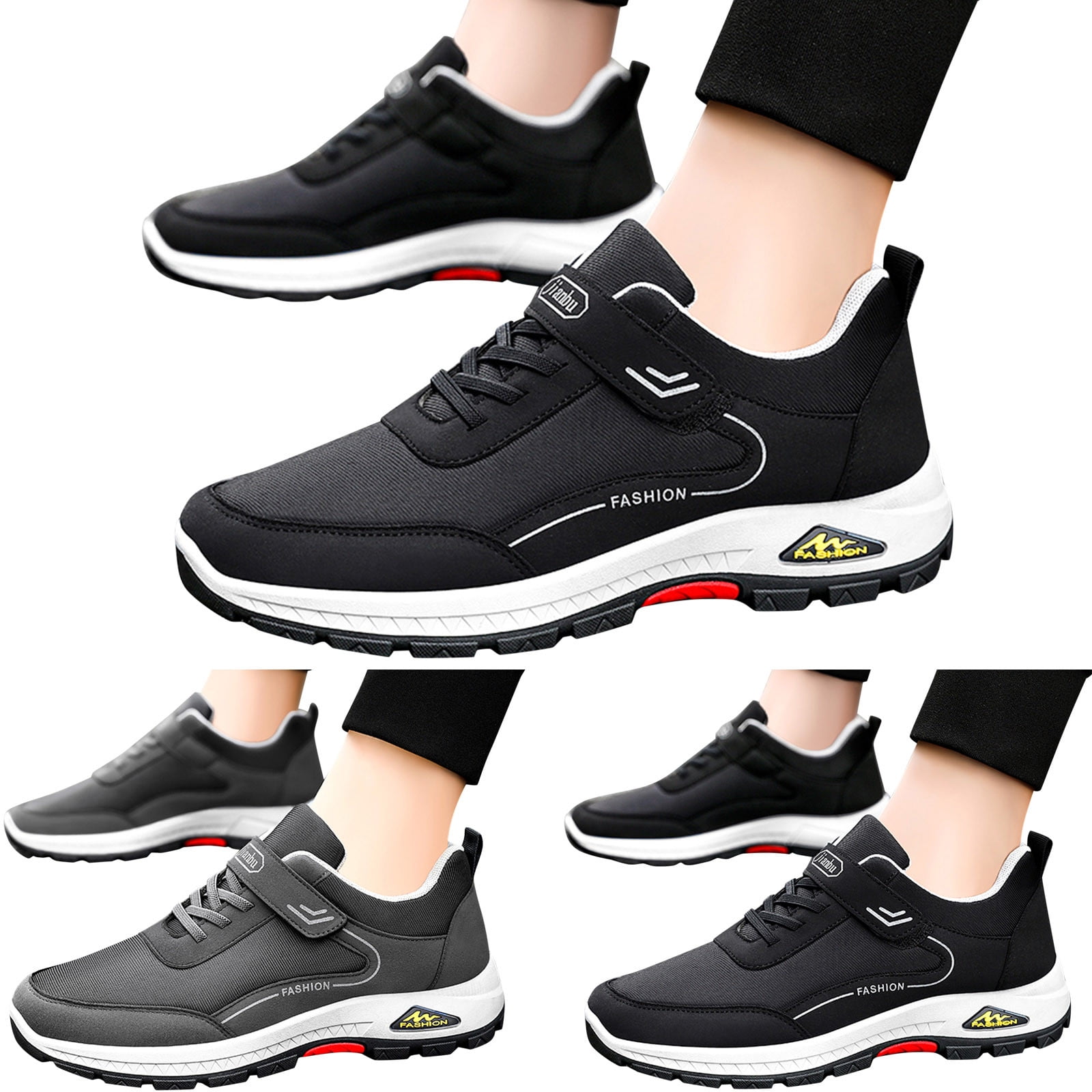 Peaskjp Mesns Slip On Sneakers Breathable Mesh Comfortable Trainers Sneakers Slip On Walking