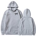 thumbnail image 2 of HAYIMI Women Bowknot Print Sweatshirt Oversized Hoodie Loose Long Sleeve Pullover with Drawstring Pocket Vintage Graphic Hooded Tops for Fall Winter Daily Walking, 2 of 4