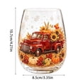 thumbnail image 3 of Fall Glassware Stemless Glasses with 2D Print Pumpkin Maple Leaves Drinking Glasses for Halloween Parties, Thanksgiving Party Home Kitchen Decorations Gifts, 3 of 6