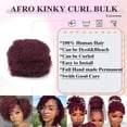 thumbnail image 2 of Afro Kinky Bulk Hair 30g/Pack Purple Kinky Curly Human Hair for Dreadlock Extensions, 2 of 6
