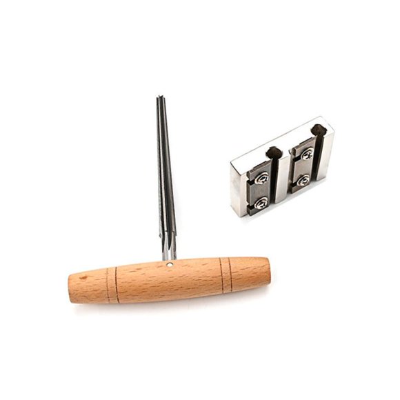 Milaget Violin Viola Peg Hole Reamer Set Violin Peg Reels Shaving Tool with Wooden Handl