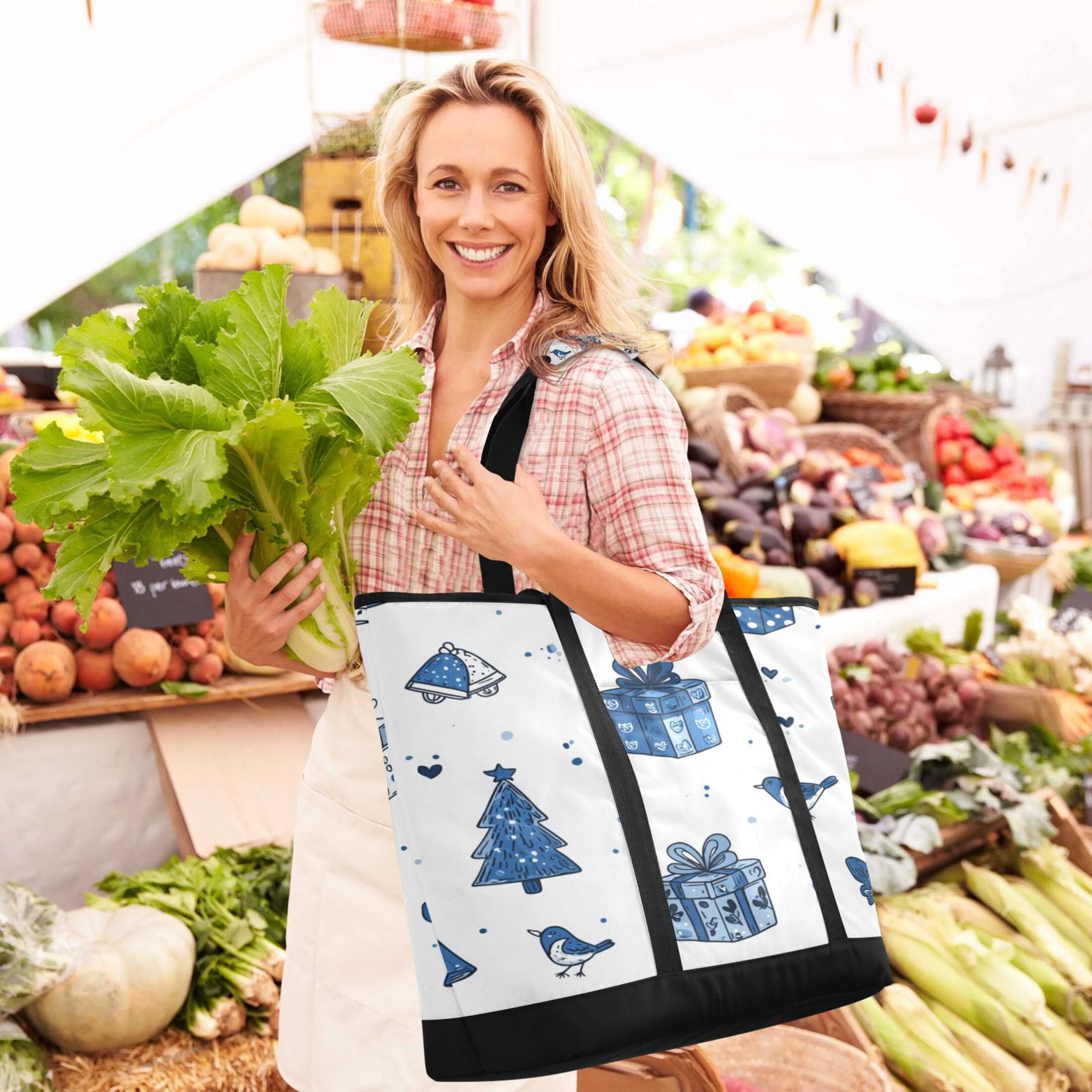 Large Hand-held Ice Pack Picnic Bag Insulation and Refrigeration Suitable for Shopping Picnics and Camping Gifts and Birds