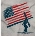 thumbnail image 2 of John 3:16 Verse USA American Flag Womens Slim Fit Graphic Tee Brisco Brands S, 2 of 5