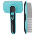 thumbnail image 3 of Pet Brush Kit, Stainless Steel Needle Needle  Bead Process Promote Blood Circulation Dog Slicker Brush  For Home, 3 of 8