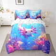 thumbnail image 2 of Homewish Cute Axolotl 7-Piece Twin Bedding Sets,Watercolor Sea Coral Bedding Comforter Set,Pink Blue Sheet Sets For Girls,Ultra Soft Home Decor Reversible, 2 of 8