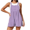 thumbnail image 3 of akafmk Overalls for Women Bib Polka Dots Sleeveless Adjustable Straps Casual Romper with Pockets Cute Daily Summer Outfit, Size XXL, 3 of 7