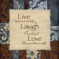 thumbnail image 2 of Grey, Jace 20x20 Black Ornate Wood Framed with Double Matting Museum Art Print Titled - Live laugh love, 2 of 4