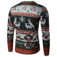 thumbnail image 3 of WREESH Personalized Christmas Letters Print Round Neck Fake Two 3D Long Sleeve Men's T-shirts, 3 of 7