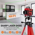 thumbnail image 5 of Laser Level,GOCHIFIX 16 Lines 4x360° Green Cross Laser Level Self Leveling with Tripod,Rotating Light Window,Rechargeable Battery and Storage Box,Red, 5 of 9