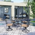 thumbnail image 4 of SUNCROWN Patio Swivel Chairs Outdoor Dining Rocker Chair, Metal Bistro Furniture Chair Set with Cushion for Garden Backyard Balcony, Set of 4   for Backyard, Lawn, Garden, 4 of 8