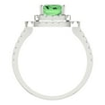 thumbnail image 4 of Halo Engagement Ring for Women - 2.62ct Simulated Green Diamond in 14K White Gold Promise Ring, 4 of 6