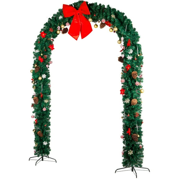 Alvantor 94.5" x 15.7" x 104.3" Green PVC Christmas Arch with 1860 Branches for Indoor Outdoor Holiday Wedding Decor