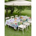 thumbnail image 4 of Outdoor Tablecloths with Umbrella Hole & Zipper, Spring Floral Tablecloth Rectangle 60x84 Inch, Butterflies Botanical Blue Ombre Waterproof Table Cloth, Patio/Pool/Picnic Table Covers, 4 of 8