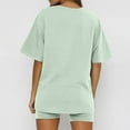 thumbnail image 5 of vigerkar Womens 2 Piece Sets Summer Outfits 2025 Two Piece Lounge Set Matching Clothing Oversized Tshirts Pajamas Green, M, 5 of 9