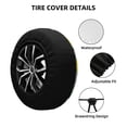 thumbnail image 2 of Goofa Lemon Seamless Pattern Oil Painting Effect Pattern Universal Tire Cover for Jeep, SUV, Truck, and Trailer – Waterproof, UV-Resistant,Easy to Install, Fits 14"-17" Tires-15 inch, 2 of 6