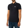 thumbnail image 2 of EA7 Collar Strip Polo Shirt, Blue, 2 of 5
