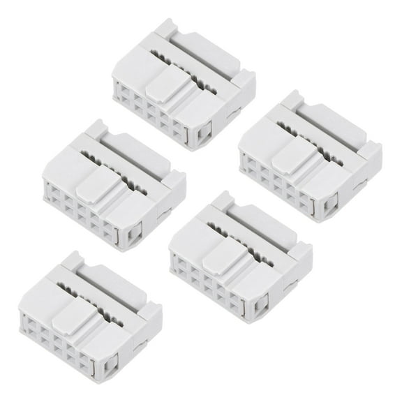 10P Dual Rows 2.54mm Pitch Transition Plug Socket for Flat Ribbon Cable, 20 Pack