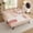 Pink, variant on Twin Daybed with Trundle and Charging Station, Upholstered Gingham Daybed Sofa Bed, Pull Out Trundle Daybed, Twin Upholstered Space Saving Bed Frame (Bright Green)