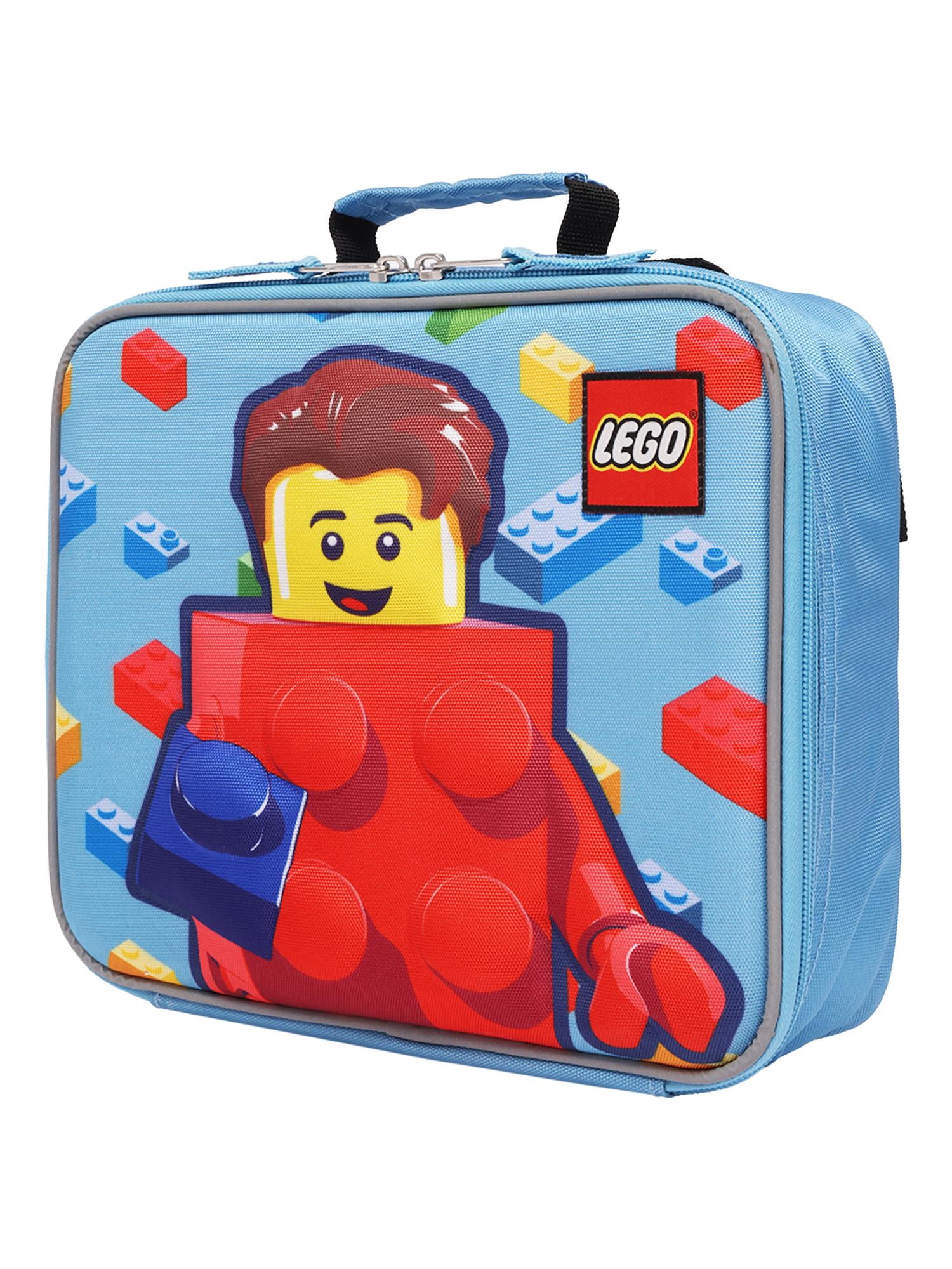 LEGO Boy's 17" "Master Builder" 4-Piece Backpack Set with Lunch Box, Pencil Pouch, & LEGO Keychain