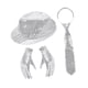 thumbnail image 5 of Sombrero de vaquero disco, accesorios de los años 70 y 80, disfraz, tocado, atuendo de fiesta disco para Estilo B, 5 of 9