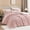 Blush, variant on Fluffy Sherpa King Comforter Set, Super Soft Beige Fleece Warm Bedding for Winter, Luxury Jacquard Boho Thick Plush Bed Set 3 Pieces Including Comforter and Pillowcases