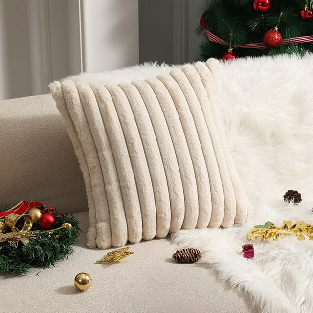 LSLJS Christmas Pillowcase Border Wholesale Pillowcase Solid Colour Without Core Plush Christmas Pillowcase, Festival Pillowcase