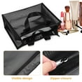 thumbnail image 6 of BESTOYARD Mesh Makeup Bag Black Nylon with Zipper Closure and Handle for Daily Travel Use, 6 of 7