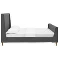 thumbnail image 3 of Platform Bed Frame, Queen Size, Grey Gray, Fabric, Bedroom, Modern Contemporary HB35103, 3 of 5